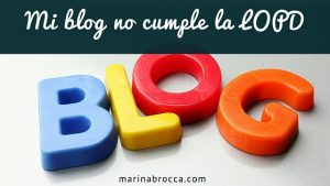 Mi blog no cumple la LOPD